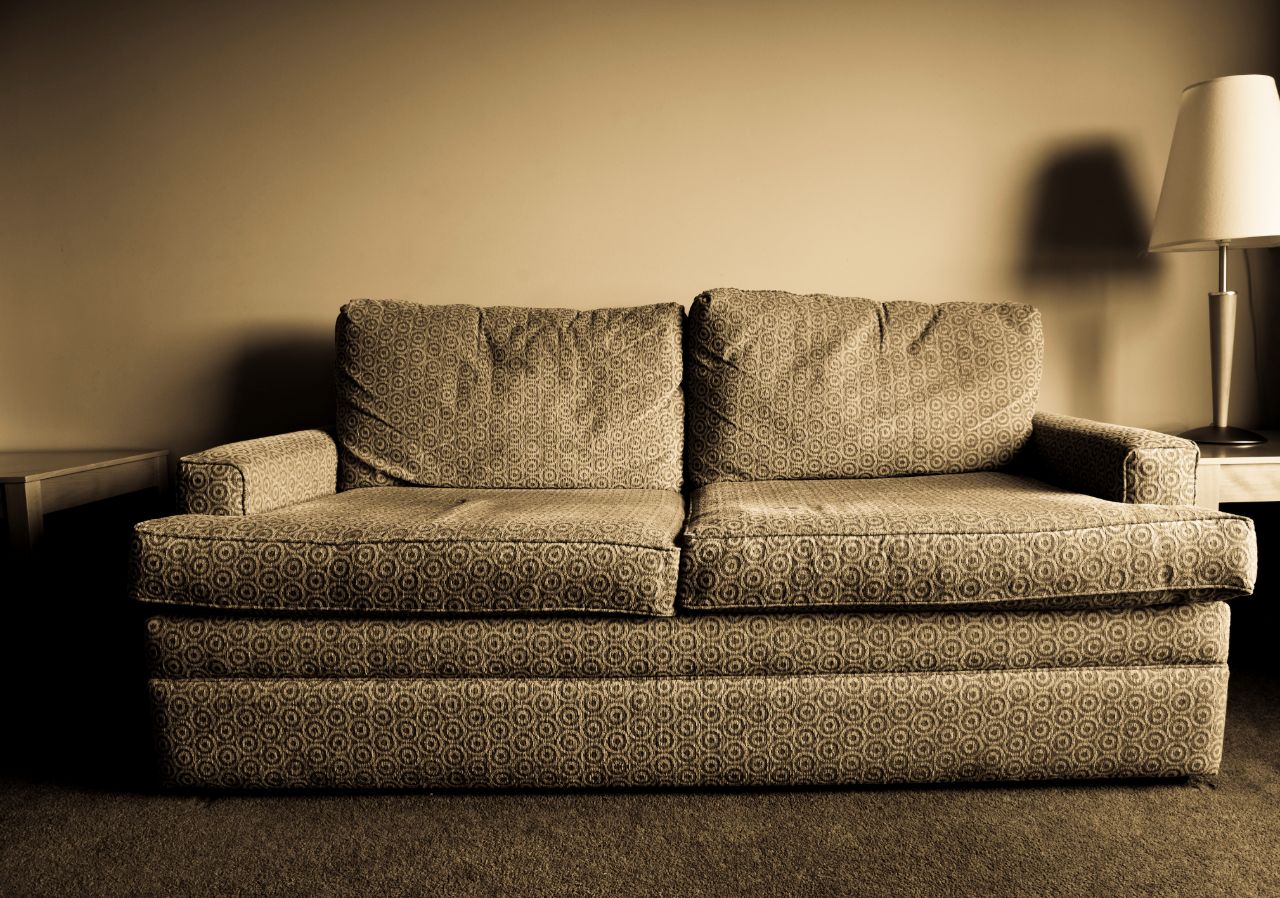 A photos of a couch.